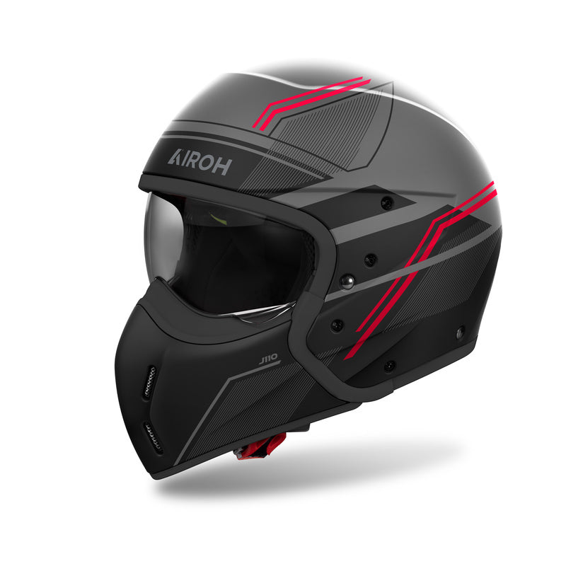 KASK MOTOCYKLOWY AIROH J110 SLIM RED MATT