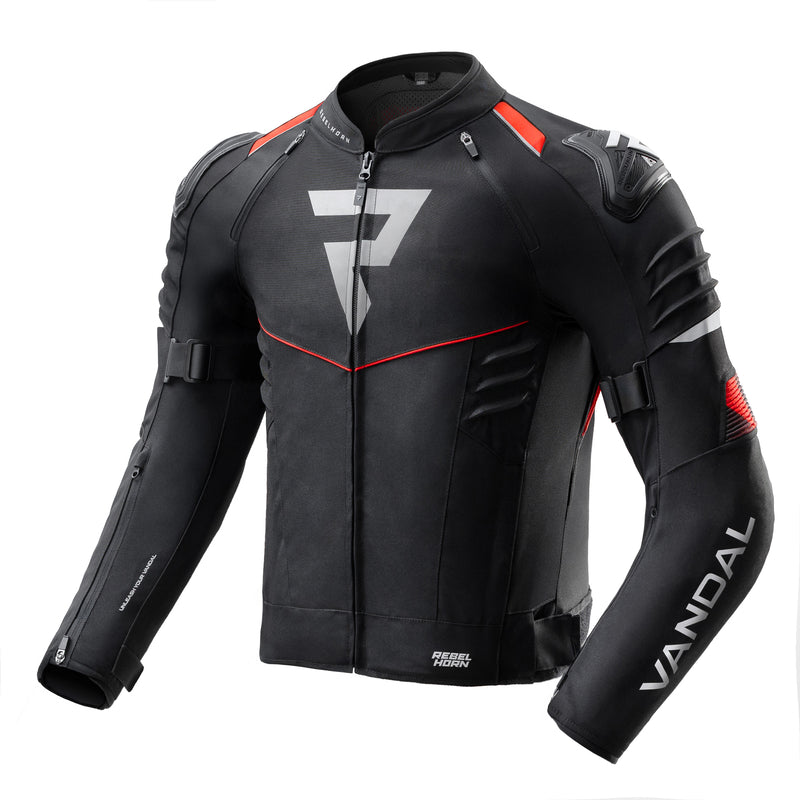 KURTKA MOTOCYKLOWA TEKSTYLNA REBELHORN VANDAL 2 BLACK RED