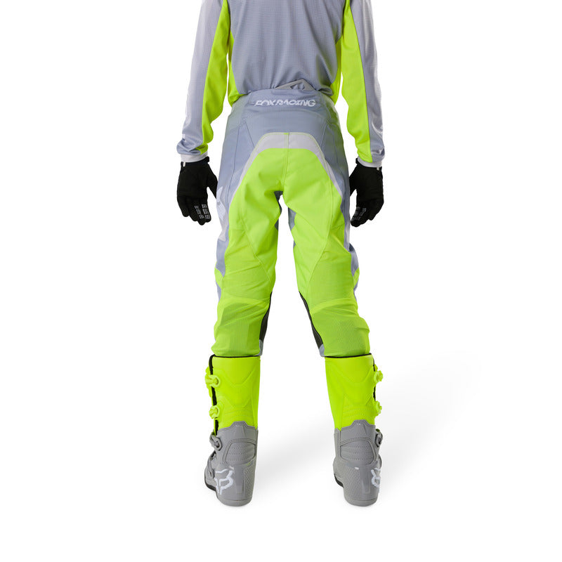 SPODNIE MOTOCYKLOWE JUNIOR FOX 180 FRAME GREY YELLOW 22