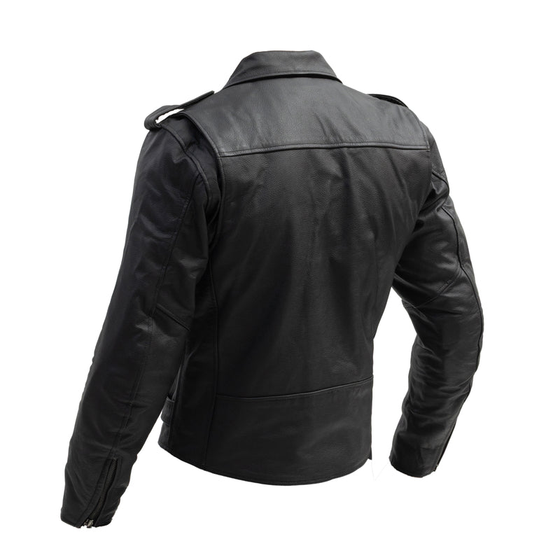 KURTKA MOTOCYKLOWA SKÓRZANA BROGER ROCKER BLACK