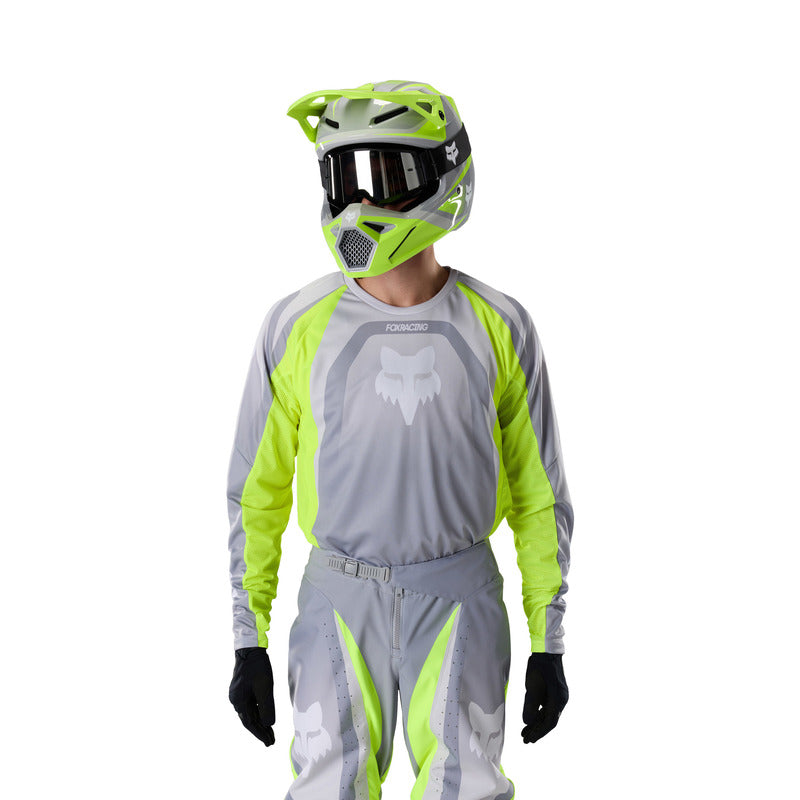 BLUZA MOTOCYKLOWA FOX 180 FRAME GREY YELLOW