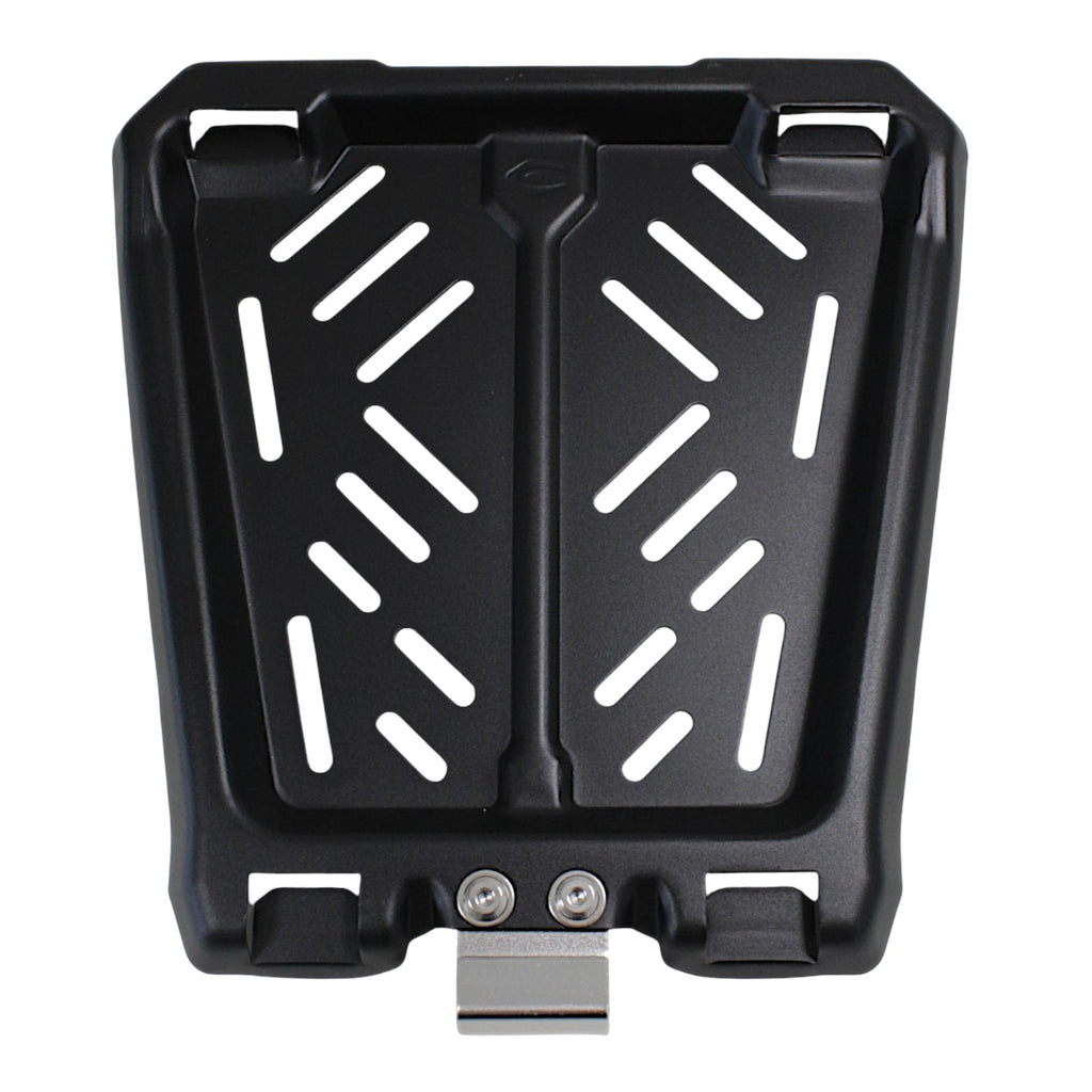 KUFER CENTRALNY ALUMINIOWY COOCASE 55L KEYLESS Z WYSUWANYM OPARCIEM SREBRNY – zdjęcie 9