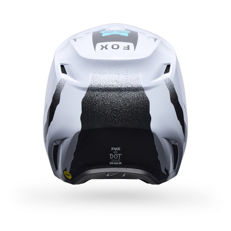 KASK MOTOCYKLOWY FOX V1 CLUTCH WHITE BLACK