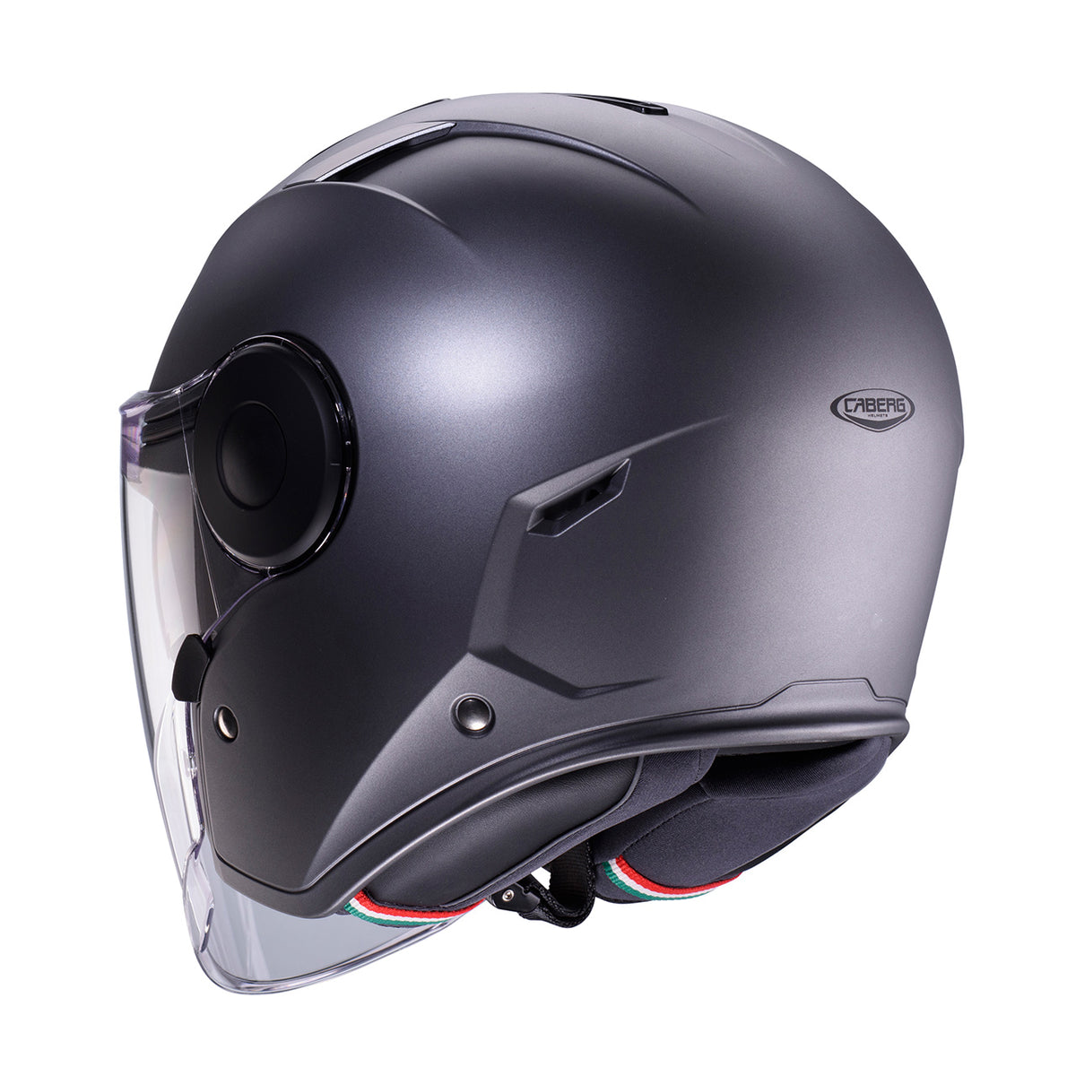 CABERG KASK OTWARTY JET Z BLENDĄ MODEL SOHO SOLID KOLOR SZARY MAT - GUNMETAL – zdjęcie 3