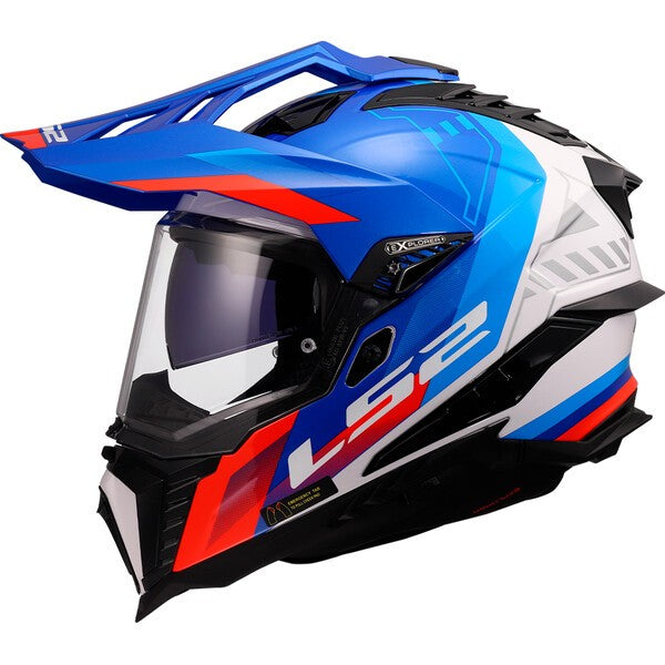 KASK LS2 MX701 EXPLORER HEXA WHITE BLUE RED