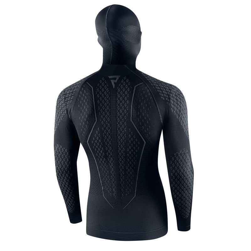 KOSZULKA TERMOAKTYWNA Z KOMINIARKĄ REBELHORN THERM 2 2W1 BLACK GREY