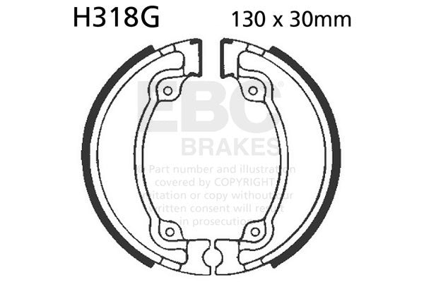 EBC Brakes Szczęki hamulcowe nacinane EBC H318G (1 kpl.)