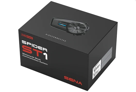 SENA INTERKOM MOTOCYKLOWY SPIDER ST1 MESH 2.0 DO 2000M ( MAX 8000M ) Z GŁOŚNIKAMI HD SPEAKERS I UNIWERSALNYM ZESTAWEM MIKROFONÓW ( BEZ RADIA FM ) ( 2 ZESTAWY ) (EL) – zdjęcie 4