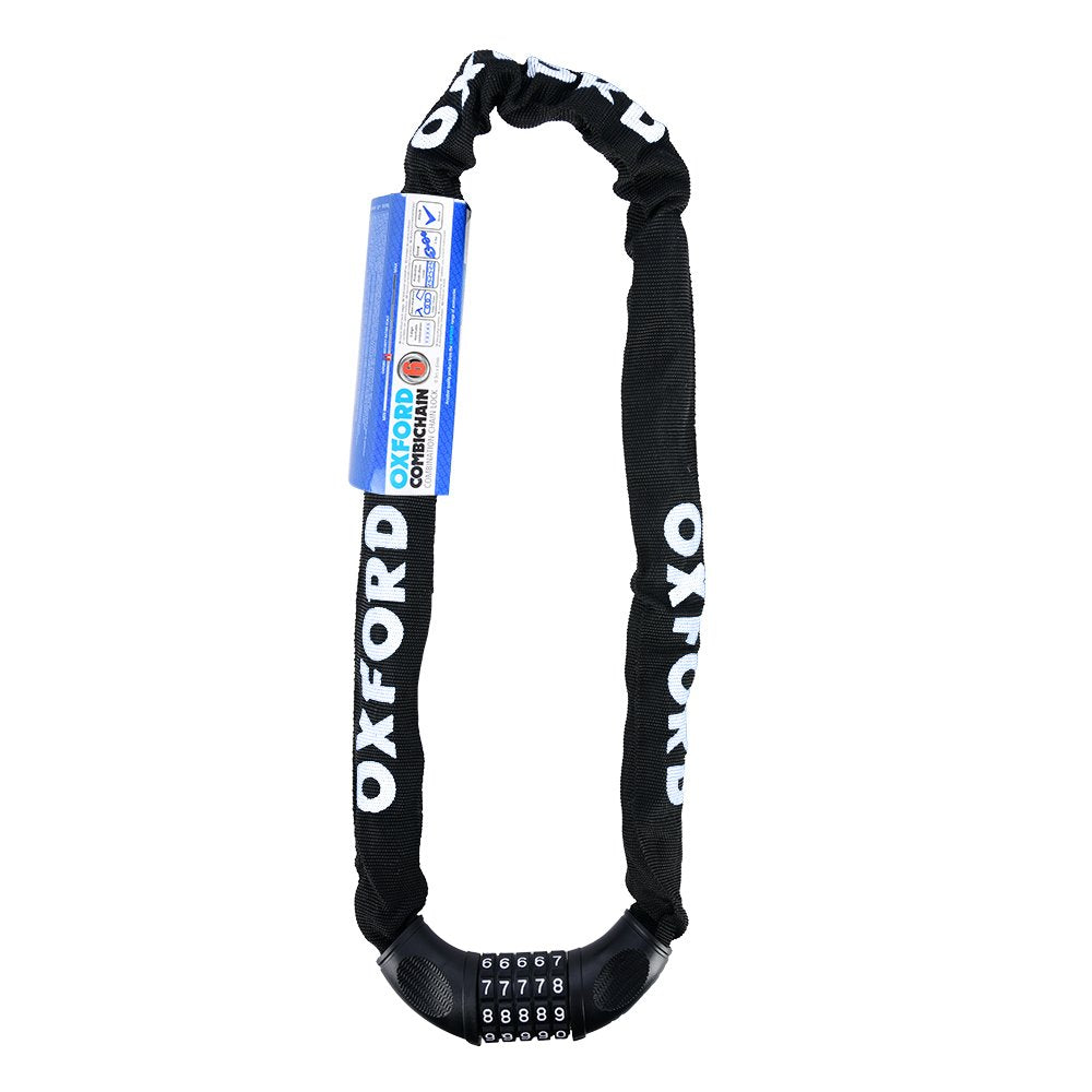 OXFORD PROMOCJA ŁAŃCUCH ZABEZPIECZENIE ANTYKRADZIEŻOWE COMBI CHAIN 6MM x 0,9M (OCZKO 6MM) - (ZAMKNIĘCIE NA SZYFR) – zdjęcie 3