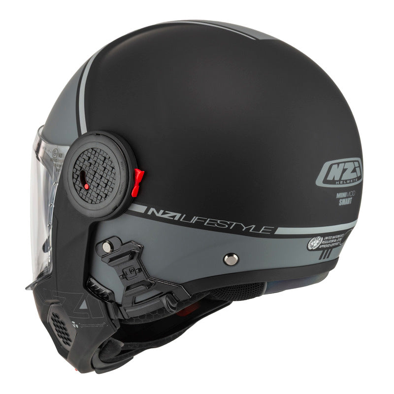 KASK MOTOCYKLOWY NZI MINIMOD DUO SMART BLACK ANTRACITE MATT XS