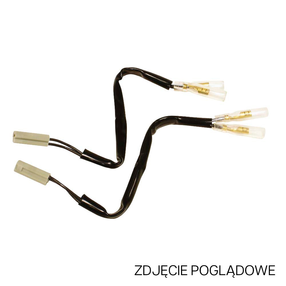 OXFORD PROMOCJA ZŁĄCZE (PRZEWÓD / PRZEJŚCIÓWKA / KABEL / PRZEDŁUŻACZ) KIERUNKOWSKAZÓW LED I ŻARÓWKOWYCH DO KOSTKI OEM KAWASAKI TYP 2 – zdjęcie 3