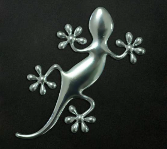 ONEDESIGN naklejka ecoprint 3D soft touch geco srebrne
