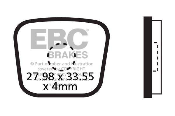 CFA278R - Klocki hamulcowe rowerowe (organiczne wyczynowe) EBC Brakes
