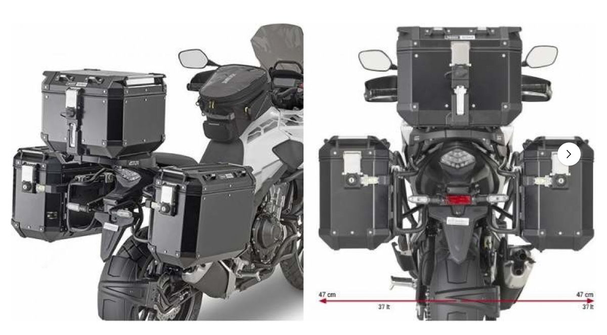 KAPPA STELAŻ KUFRÓW BOCZNYCH MONOKEY CAM SIDE HONDA CB 500 X (19-23) NX 500 '24-'25 POD KUFRY KFR K'FORCE ORAZ KVG K'VOYAGER ALU – zdjęcie 2