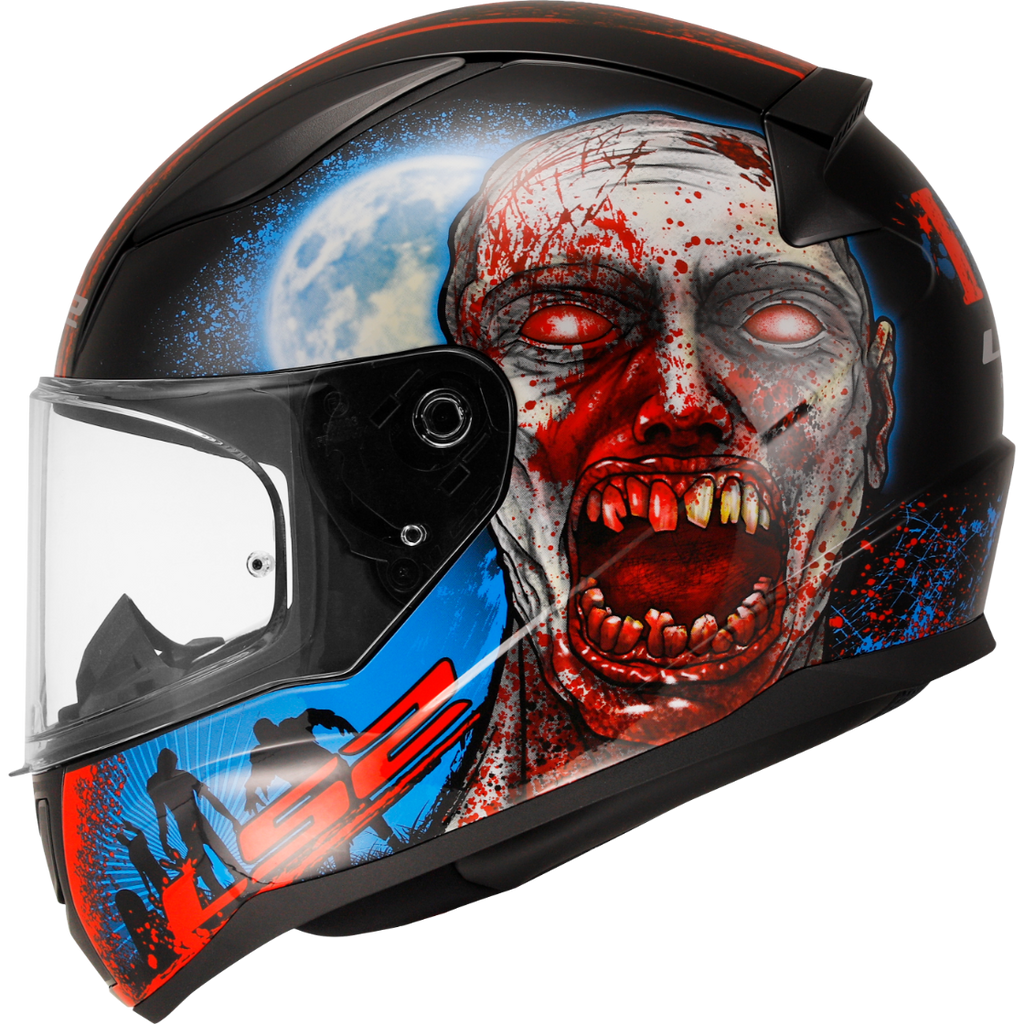 KASK LS2 FF353 RAPID II ZOMBIE BLACK RED-06