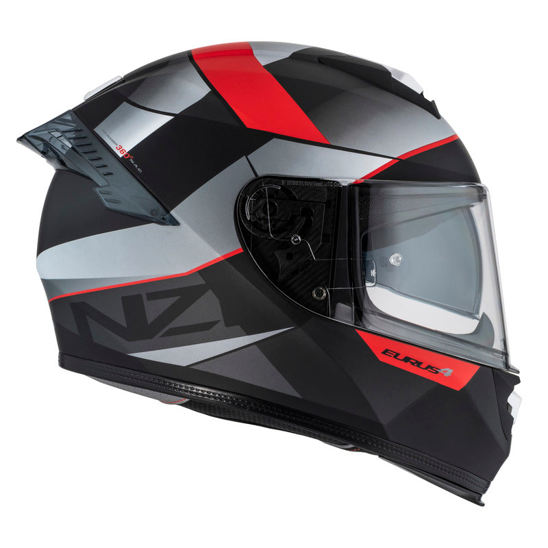 KASK MOTOCYKLOWY NZI EURUS 4 STREAM DUO VANGUARD BLACK ANTRACITE RED TINTED S MATT XS