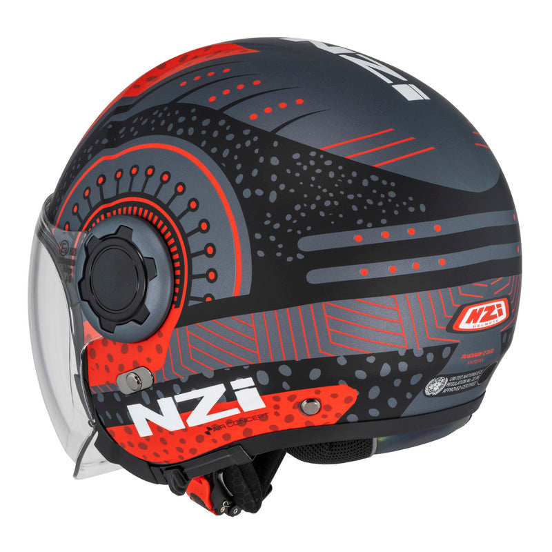 KASK MOTOCYKLOWY NZI RINGWAY 2 DUO ANTERA ANTRACITE RED MATT XS