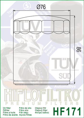 Hiflofiltro FILTR OLEJU HIFLO HF171C HARLEY-DAVIDSON