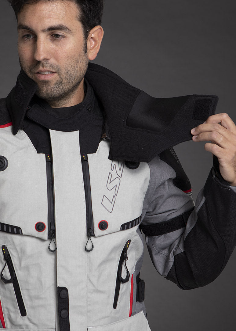 KURTKA LS2 APOLLO MAN BLACK DARK GREY H-V YEL.