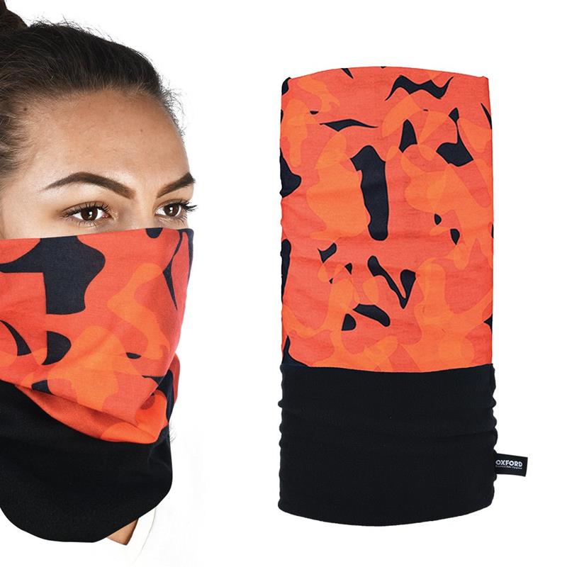 OXFORD KOŁNIERZ OCIEPLAJĄCY SNUG HAVOC ORANGE KOLOR CZARNY/POMARAŃCZOWY – zdjęcie 3