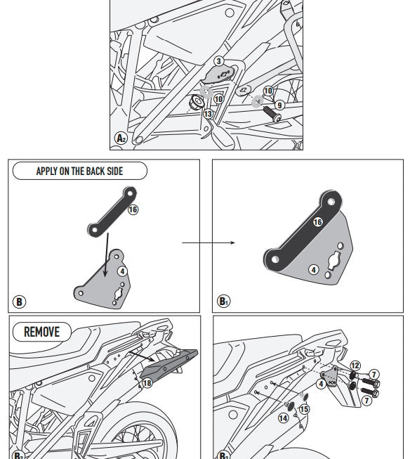 KAPPA STELAŻ KUFRÓW BOCZNYCH MONOKEY CAM SIDE KTM 1290 SUPER ADVENTURE R '21-'25 - POD KUFRY KFR K'FORCE ORAZ KVG K'VOYAGER ALU – zdjęcie 7