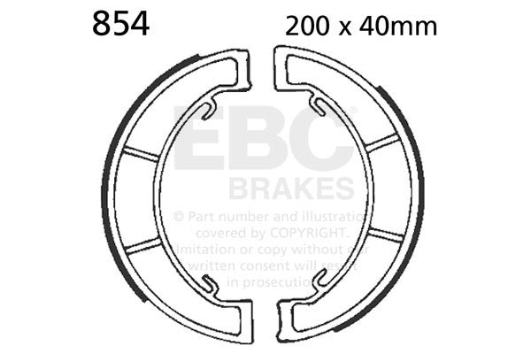 EBC Brakes Szczęki hamulcowe EBC 854 (1 kpl.)
