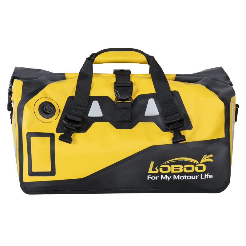 LOBOO Torba motocyklowa PVC żółta 66L (z kieszenią separacyjną na mokre rzeczy)