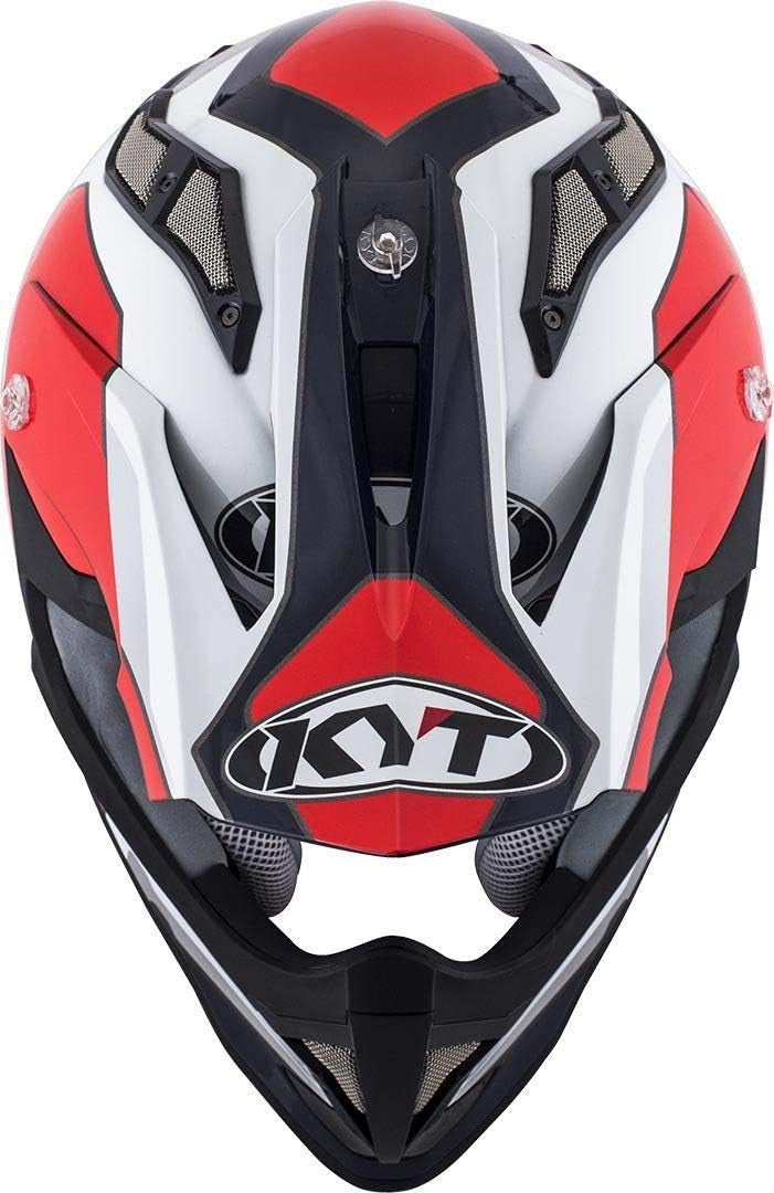 Kask motocyklowy KYT STRIKE EAGLE WINGS biały/czerwony