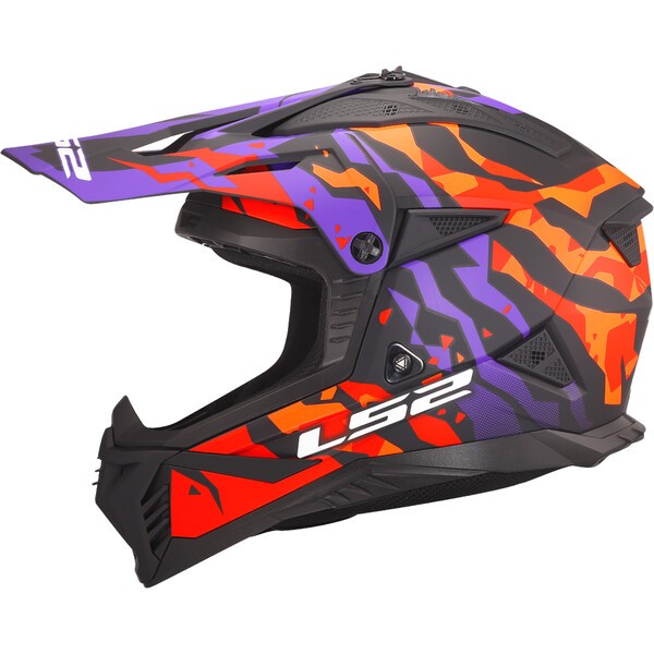 KASK LS2 MX708 FAST II GROTESK PURPLE ORANGE