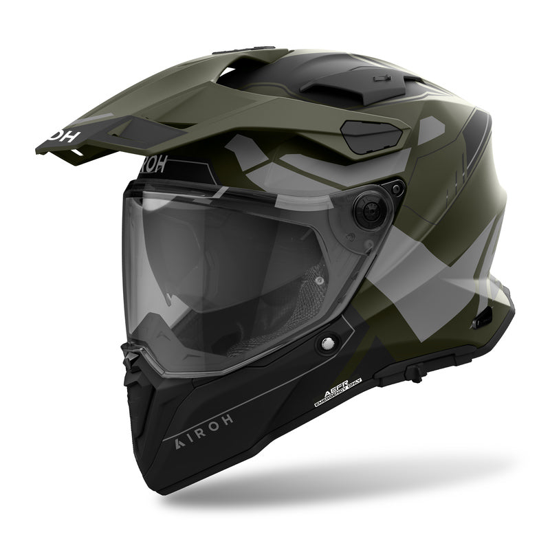 KASK MOTOCYKLOWY AIROH COMMANDER 2 REVEAL MILITARY GREEN MATT