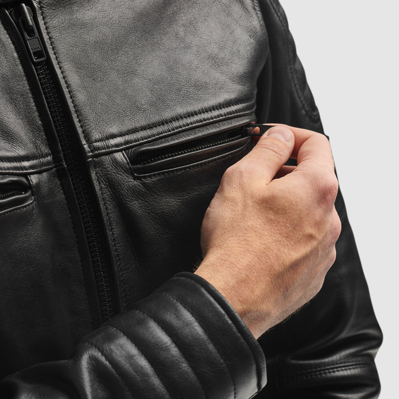 KURTKA MOTOCYKLOWA SKÓRZANA REBELHORN HUNTER 2 BLACK