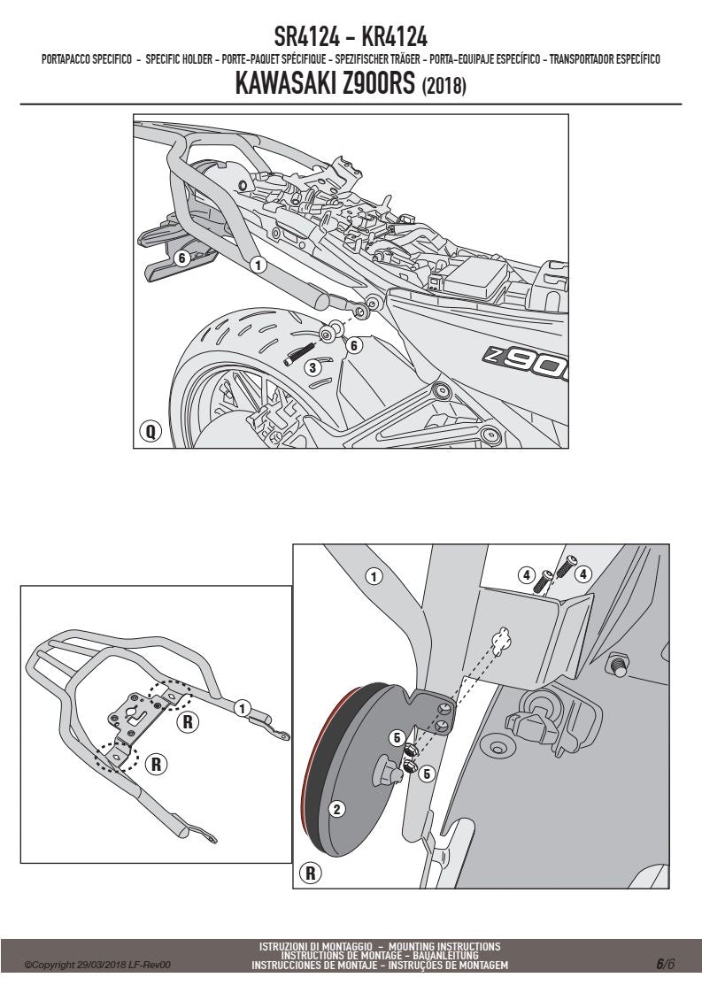 KAPPA STELAŻ KUFRA CENTRALNEGO KAWASAKI Z 900 RS (18-25) ( BEZ PŁYTY ) – zdjęcie 2