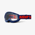 100% GOGLE Strata 2 Navy z przezroczystą szybką granatowo-czerwone