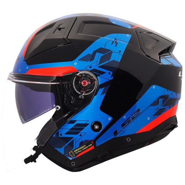 KASK LS2 OF603 INFINITY II NIGHTLINE BLUE RED