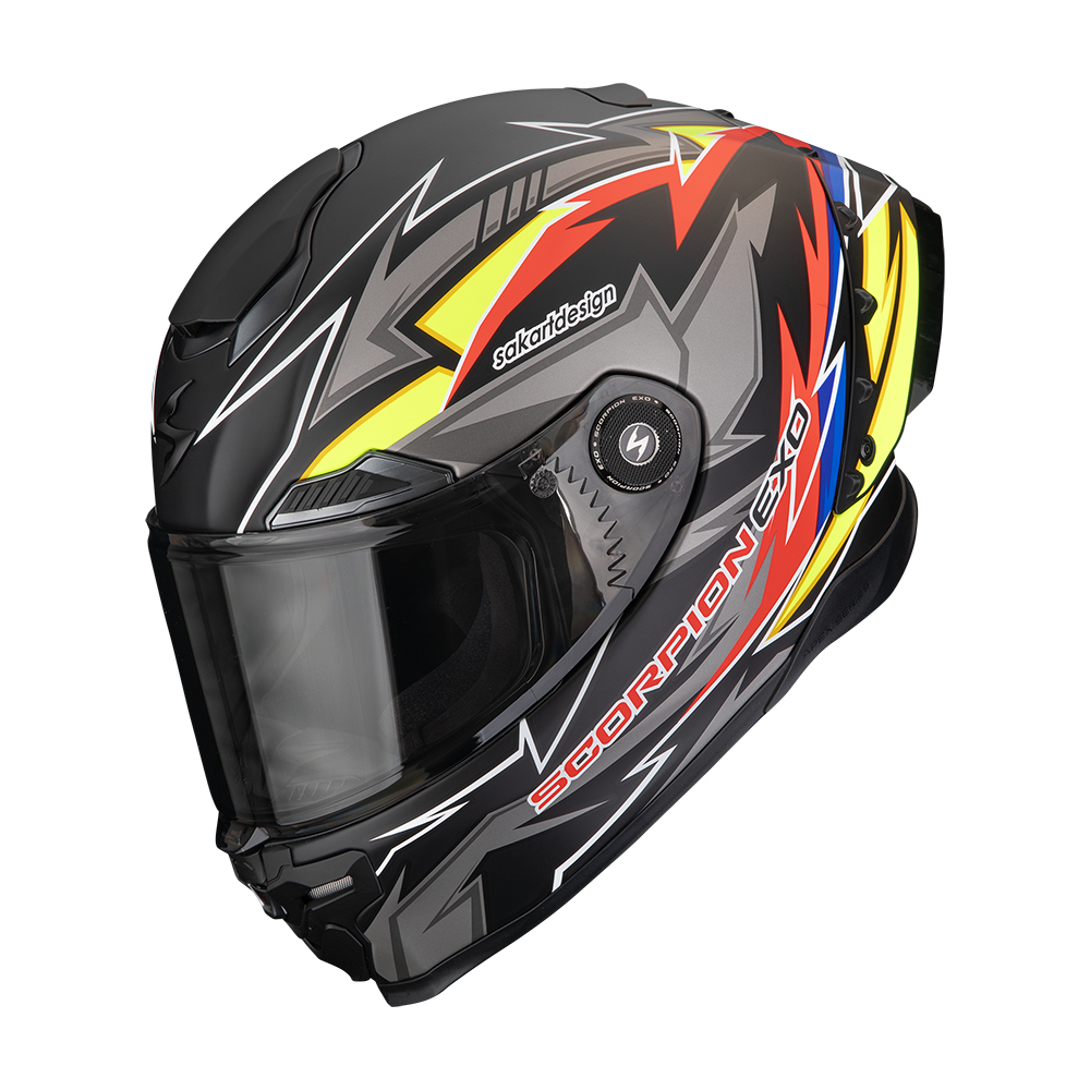SCORPION KASK EXO-RACE AIR MOVE ON BK-RD-YELL