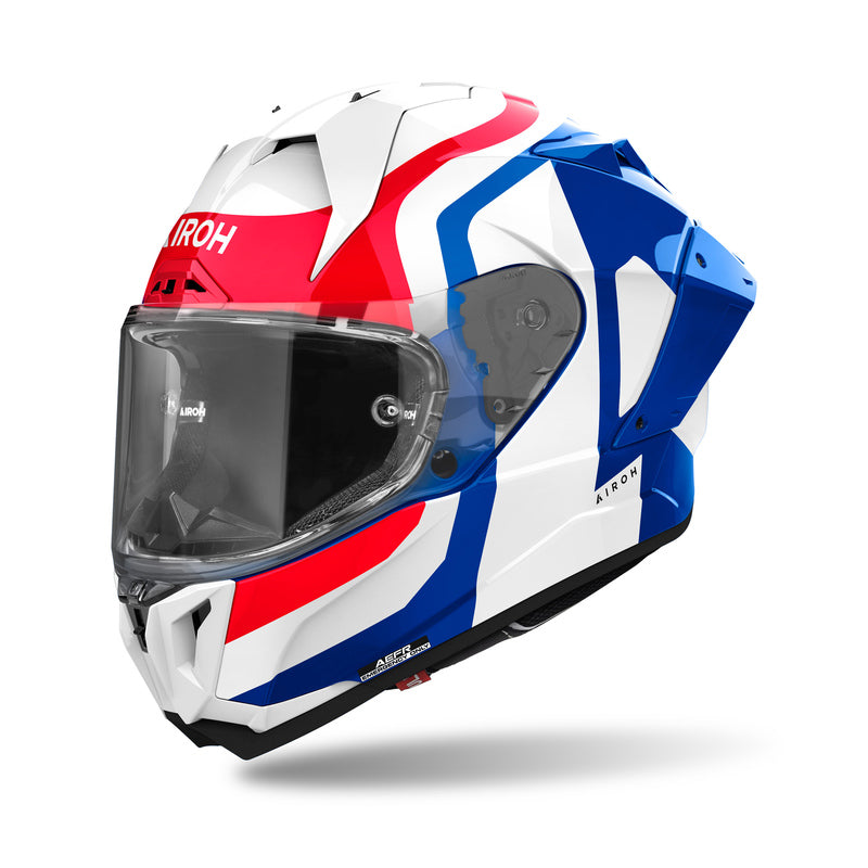 KASK MOTOCYKLOWY AIROH GP800 COMPETITION BLUE RED GLOSS