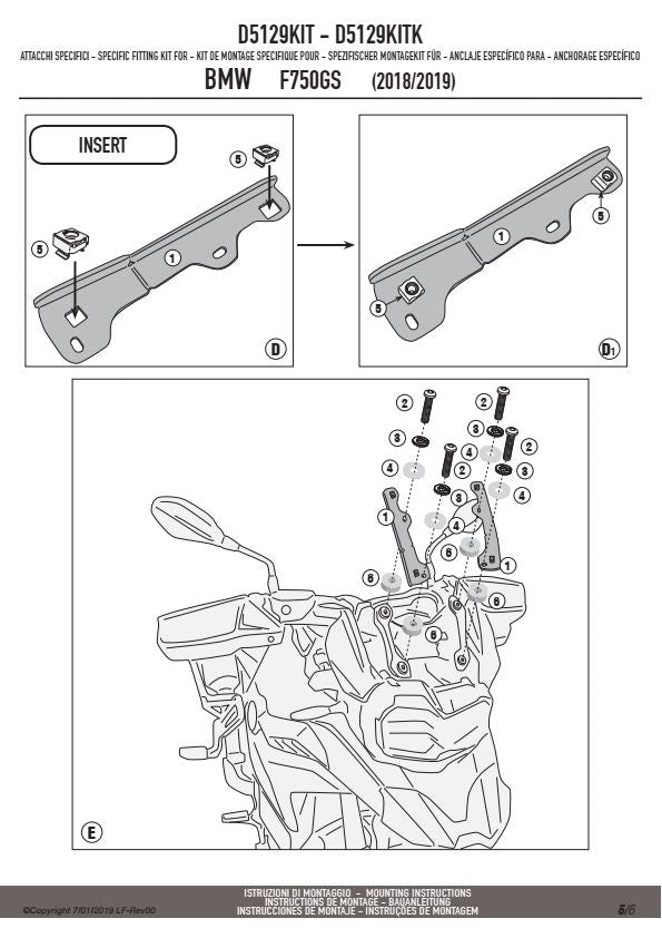 KAPPA MOCOWANIE SZYB KD5127S, KD5127ST ORAZ KAF5127 BMW F 750GS (18-23) F 800 GS (24-25) – zdjęcie 4