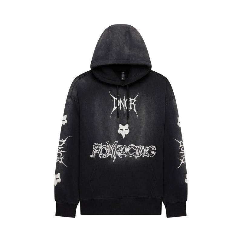 BLUZA Z KAPTUREM FOX DNGR HEAVYWEIGHT FLEECE PO BLACK
