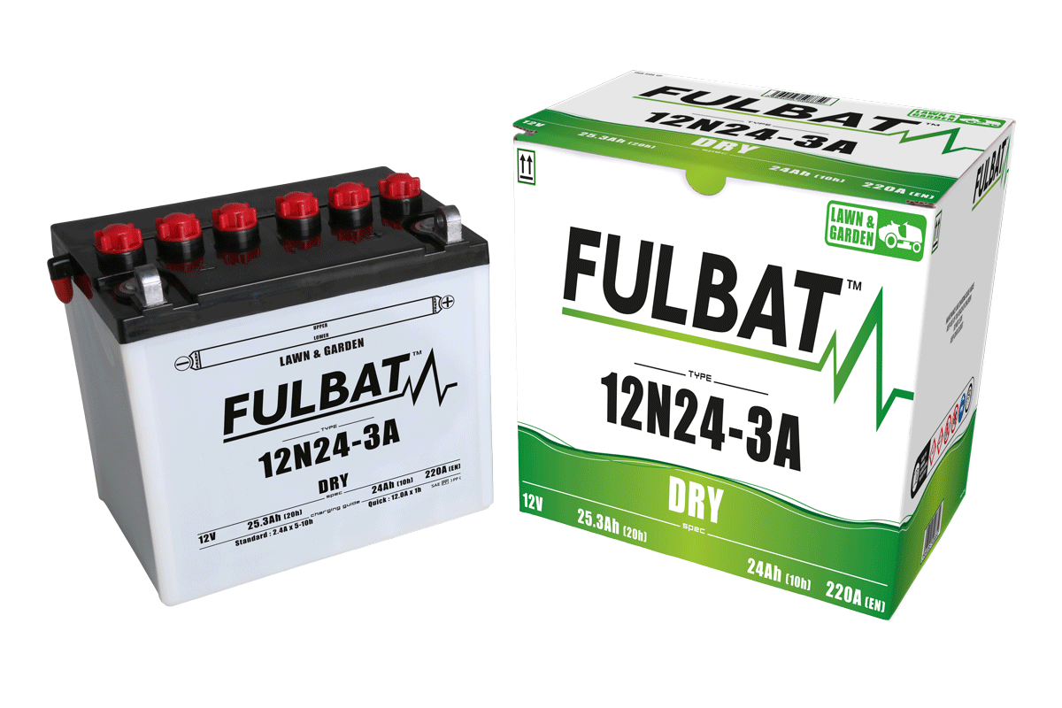 Akumulator FULBAT FUL DRY - 12N24-3A (suchy, obsługowy, kwas w zestawie)