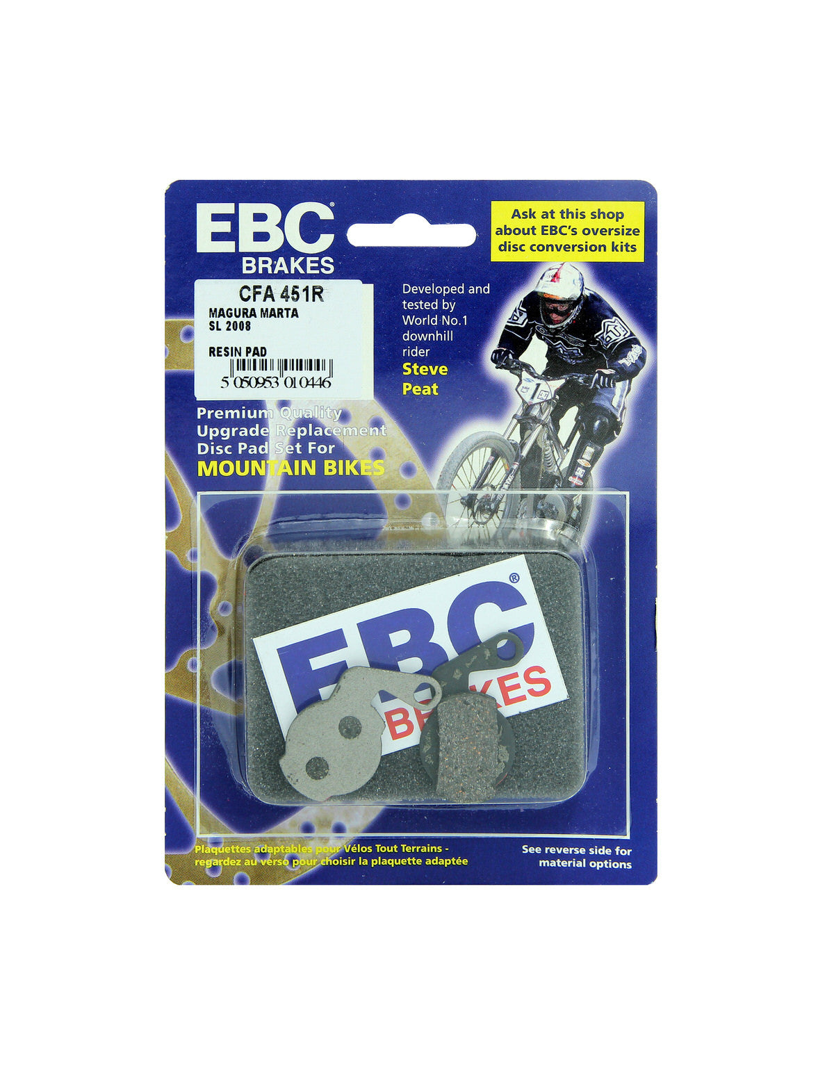 CFA451R - Klocki hamulcowe rowerowe (organiczne wyczynowe) EBC Brakes