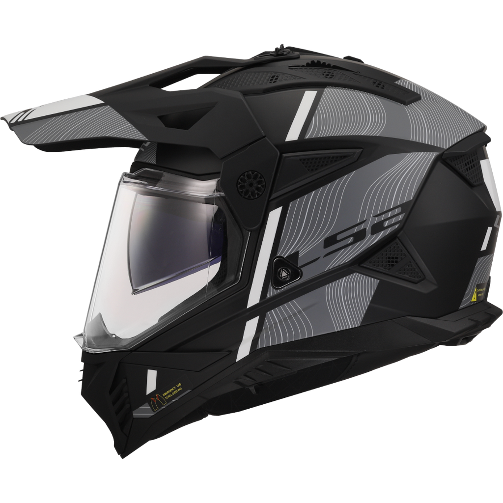 KASK LS2 MX702 PIONEER II HILL MATT BL. WHITE