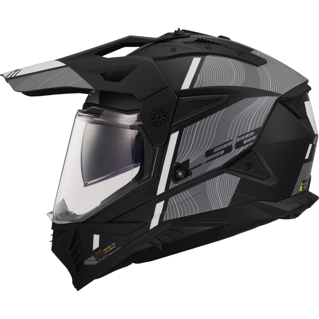 KASK LS2 MX702 PIONEER II HILL MATT BL. WHITE