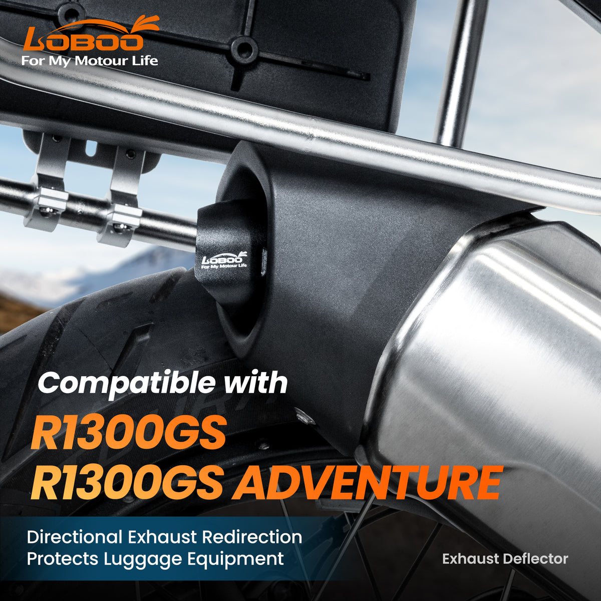 LOBOO Deflektor wydechu motocykla BMW R1300GS (2023-), BMW R1300GS ADVENTURE (2024-)
