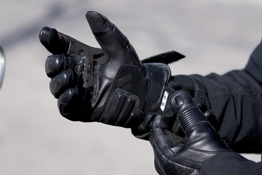 RĘKAWICE LS2 OCTANE WP LEATHER MAN BLACK
