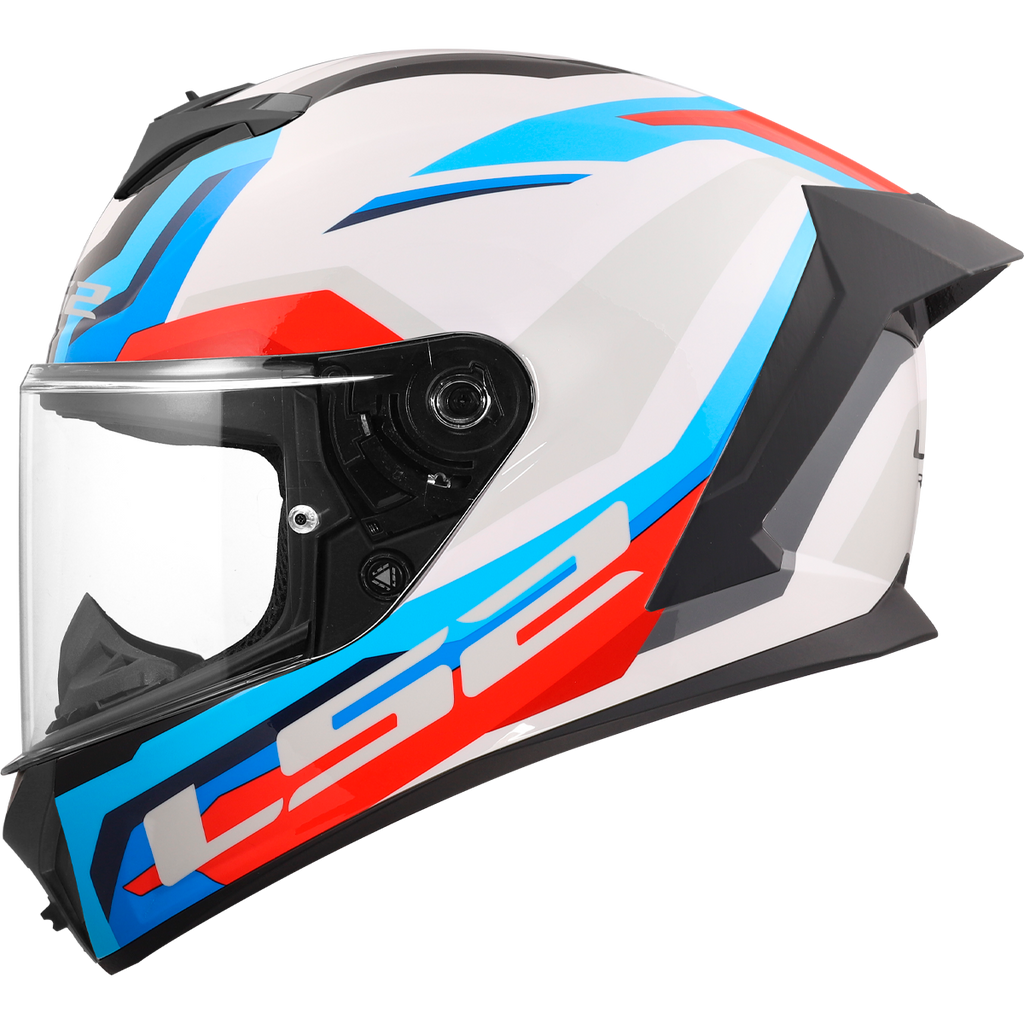 KASK LS2 FF820 RAPID III HYPER WHITE BLUE RED