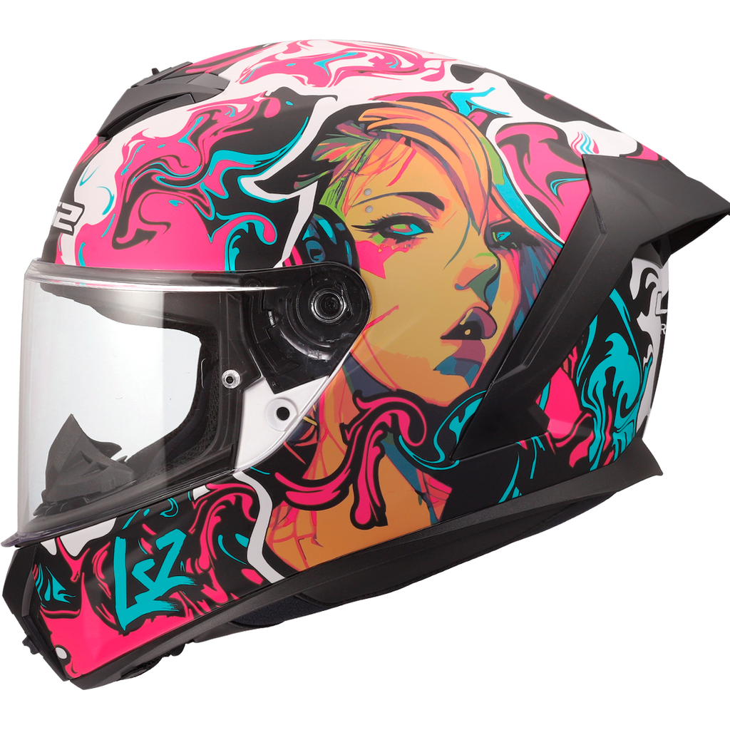 KASK LS2 FF820 RAPID III CYBERG PURPLE CYAN