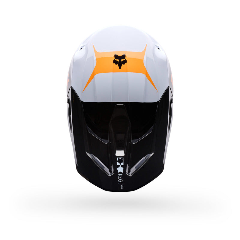 KASK MOTOCYKLOWY JUNIOR FOX V1 NOBLE BLACK WHITE