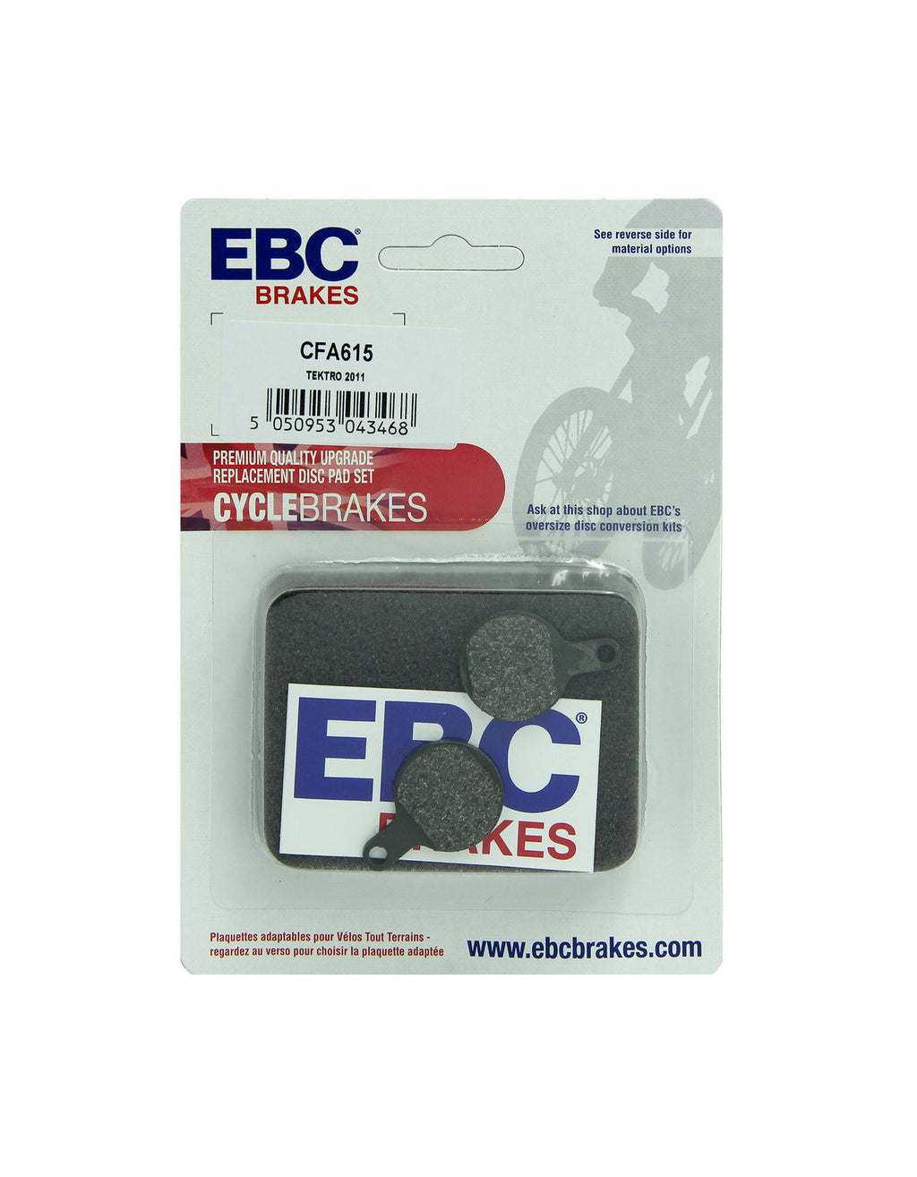 CFA615 - Klocki hamulcowe rowerowe (organiczne) EBC Brakes – zdjęcie 2