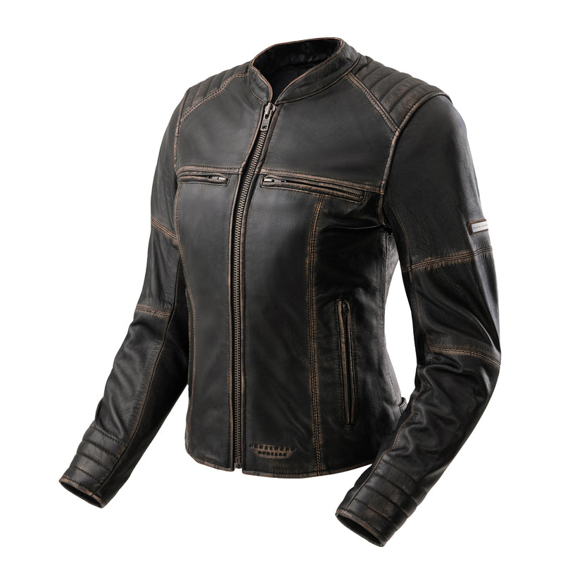 KURTKA MOTOCYKLOWA SKÓRZANA DAMSKA REBELHORN HUNTER 2 VINTAGE BROWN WXS