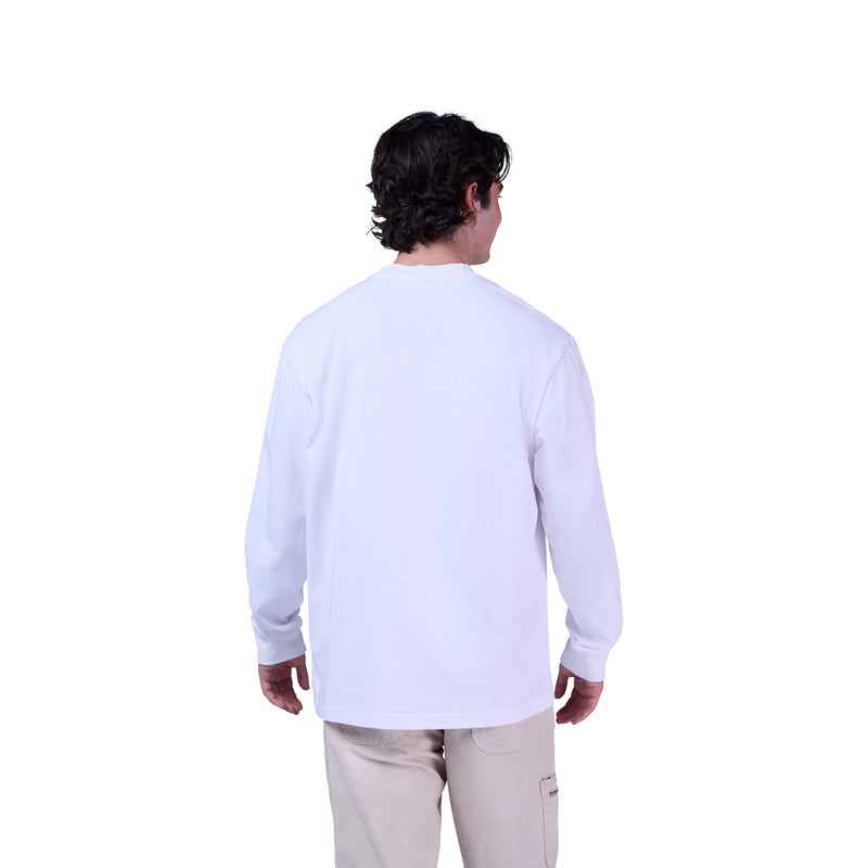 KOSZULKA Z DŁUGIM RĘKAWEM FOX WORDMARK OVERSIZED OPTIC WHITE